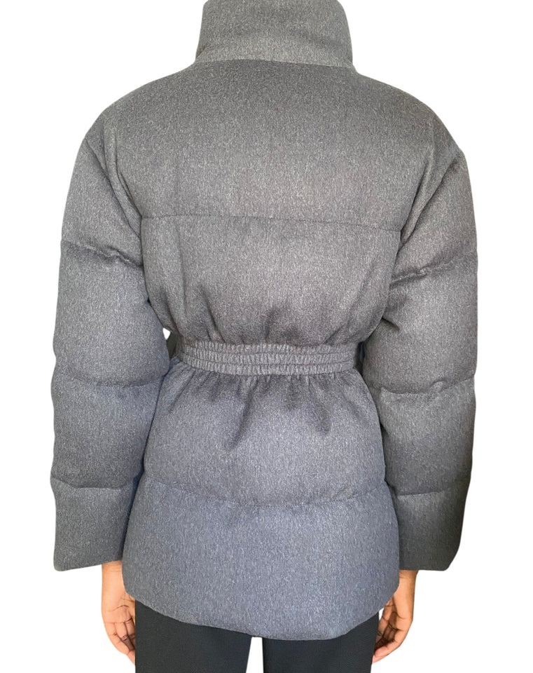 Prada Grey Loden Wool Down Padded Parka - 42 / US 6