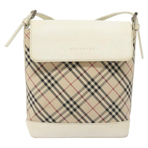 Burberry Nova Check Beige Canvas Shoulder Bag ( )