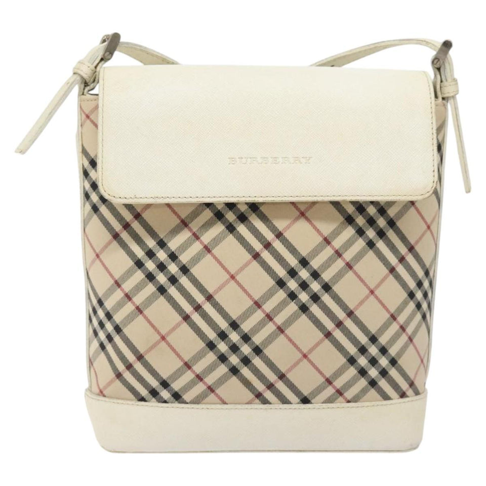 Burberry Nova Check Beige Canvas Shoulder Bag ( )