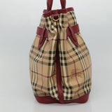 Burberry Haymarket Beige Canvas Handbag ( )