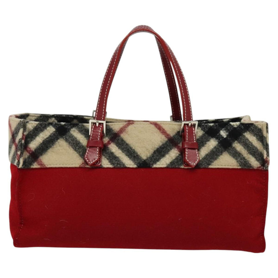 Burberry Nova Check Red Wool Handbag ( )