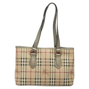 Burberry Haymarket Beige Canvas Shoulder Bag ( )