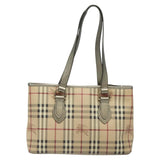 Burberry Haymarket Beige Canvas Shoulder Bag ( )
