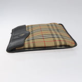 Burberry Nova Check Beige Canvas Clutch Bag ( )