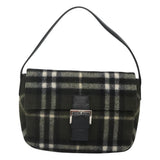Burberry Nova Check Khaki Wool Shoulder Bag ( )