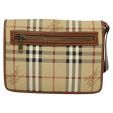 Burberry Nova Check Beige Canvas Clutch Bag ( )