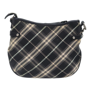 Burberry Nova Check Black Canvas Shoulder Bag ( )