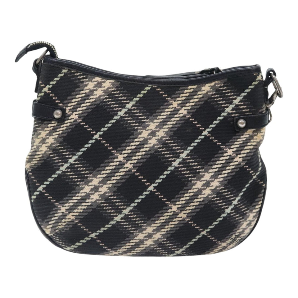 Burberry Nova Check Black Canvas Shoulder Bag ( )