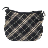 Burberry Nova Check Black Canvas Shoulder Bag ( )