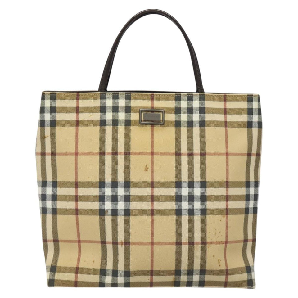 Burberry Nova Check Beige Canvas Tote Bag ( )
