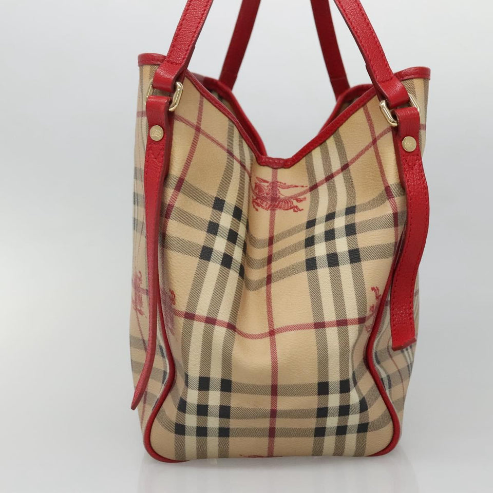 Burberry Haymarket Beige Canvas Shoulder Bag ( )