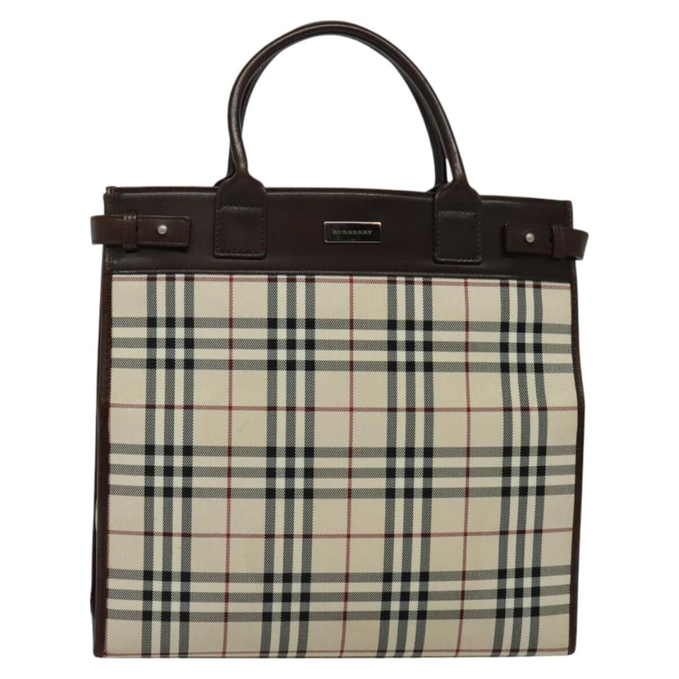 Burberry Nova Check Beige Canvas Tote Bag ( )