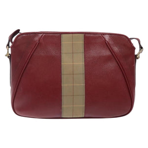 Burberry Red Leather Shoulder Bag ( )