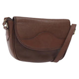 Burberry Brown,Gold Leather Shoulder Bag ( )