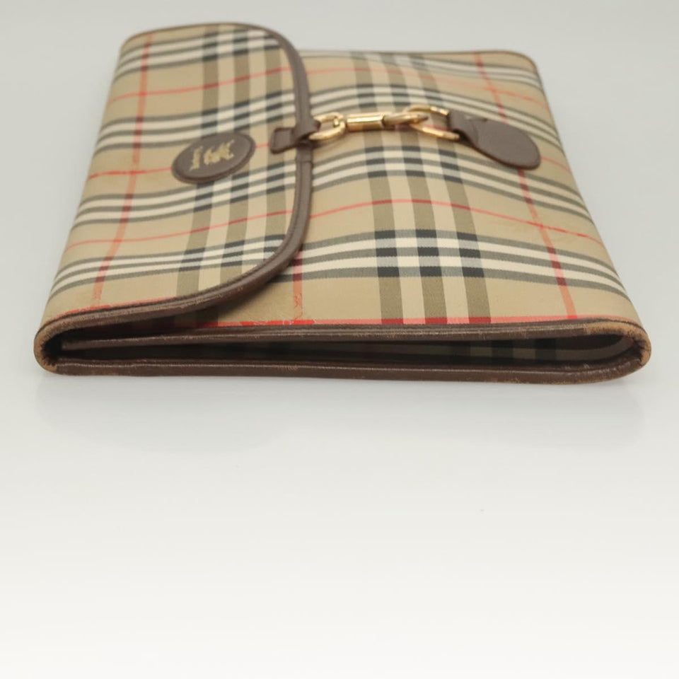Burberry Nova Check Beige Canvas Clutch Bag ( )