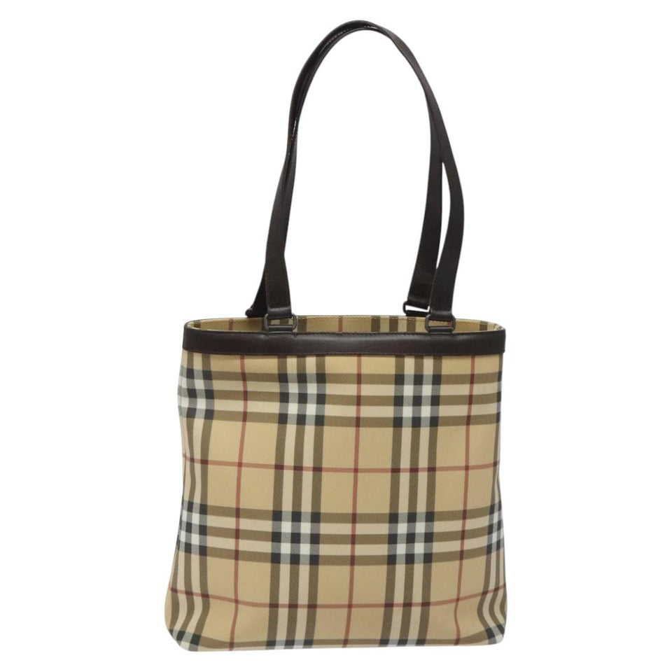 Burberry Nova Check Beige Canvas Tote Bag ( )