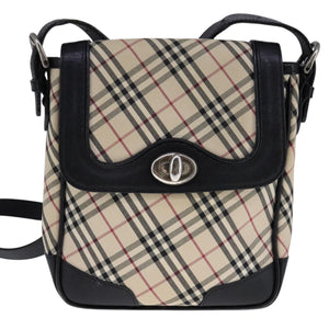 Burberry Nova Check Beige Canvas Shoulder Bag ( )