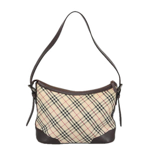 Burberry Nova Check Beige Canvas Shoulder Bag ( )