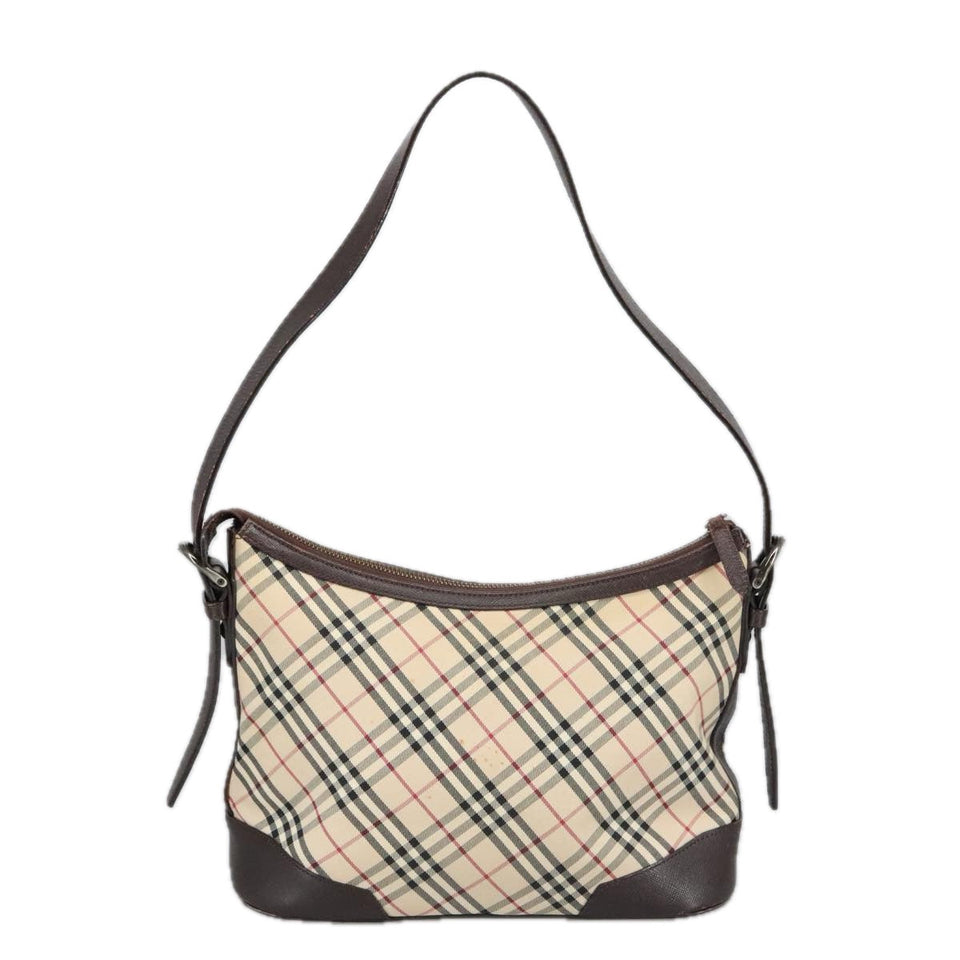 Burberry Nova Check Beige Canvas Shoulder Bag ( )