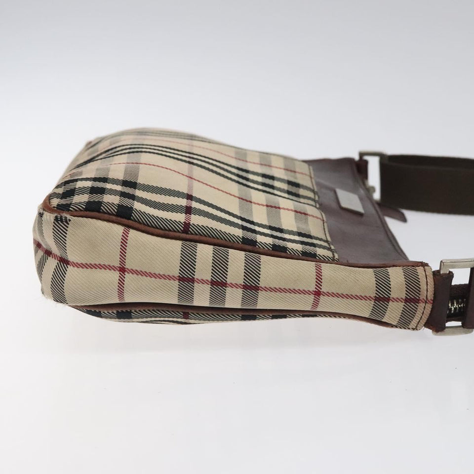 Burberry Nova Check Beige Synthetic Shoulder Bag ( )