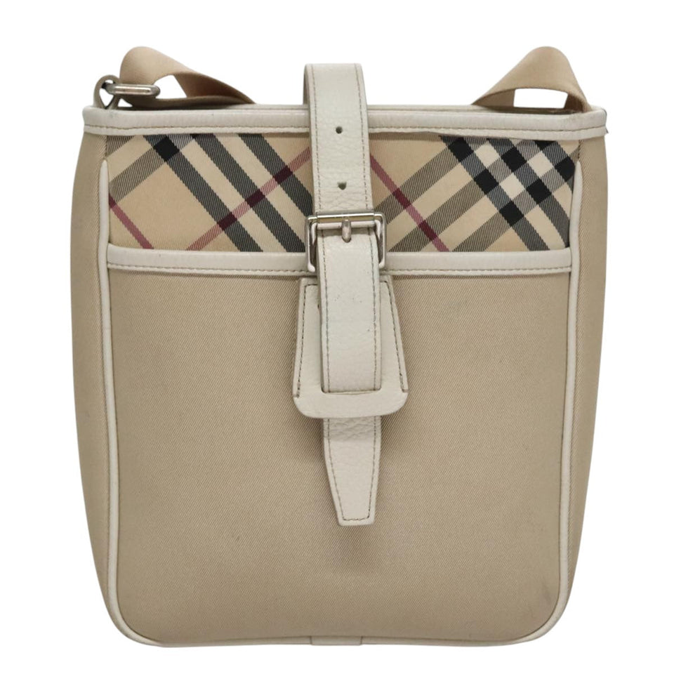 Burberry Nova Check Beige Canvas Shoulder Bag ( )