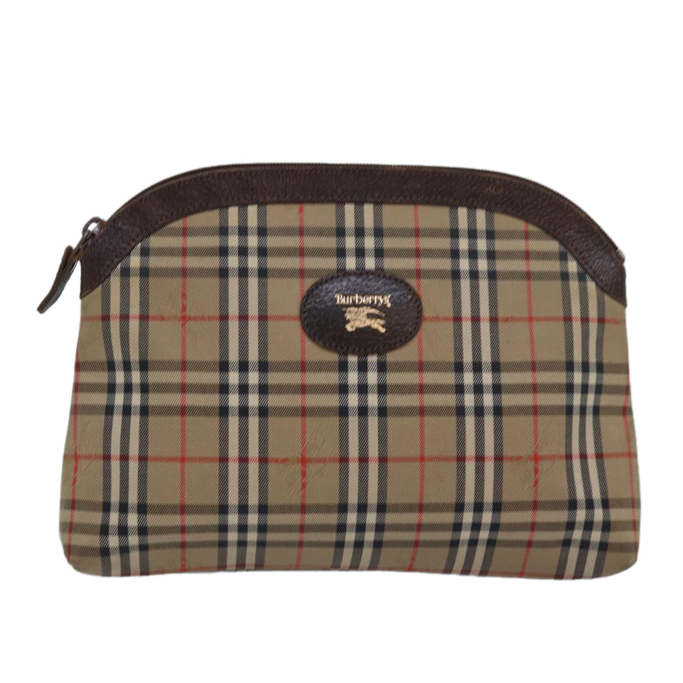 Burberry Nova Check Beige Canvas Clutch Bag ( )