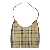 Burberry Haymarket Beige Canvas Shoulder Bag ( )