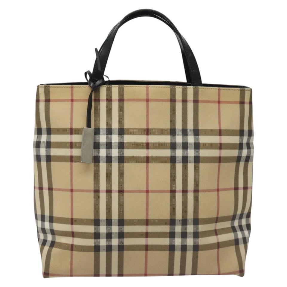 Burberry Nova Check Beige Canvas Handbag ( )