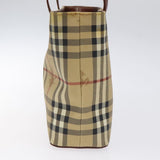 Burberry Haymarket Beige Canvas Handbag ( )