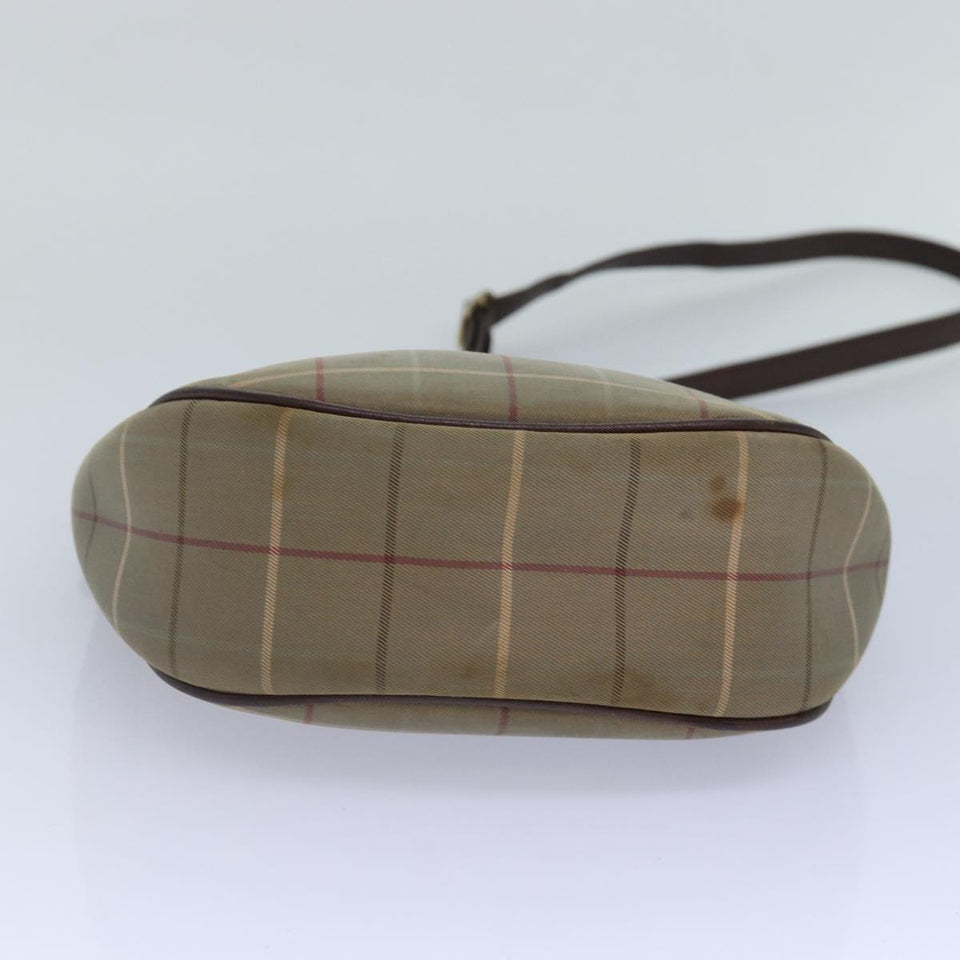 Burberry Nova Check Brown Canvas Shoulder Bag ( )