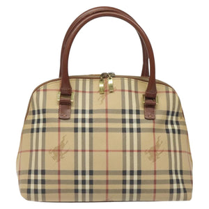 Burberry Nova Check Beige Canvas Handbag ( )