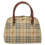 Burberry Nova Check Beige Canvas Handbag ( )
