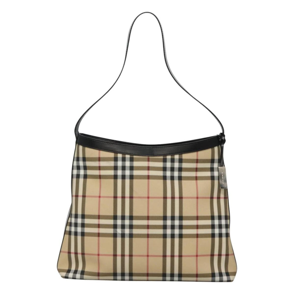 Burberry Nova Check Beige Canvas Shoulder Bag ( )