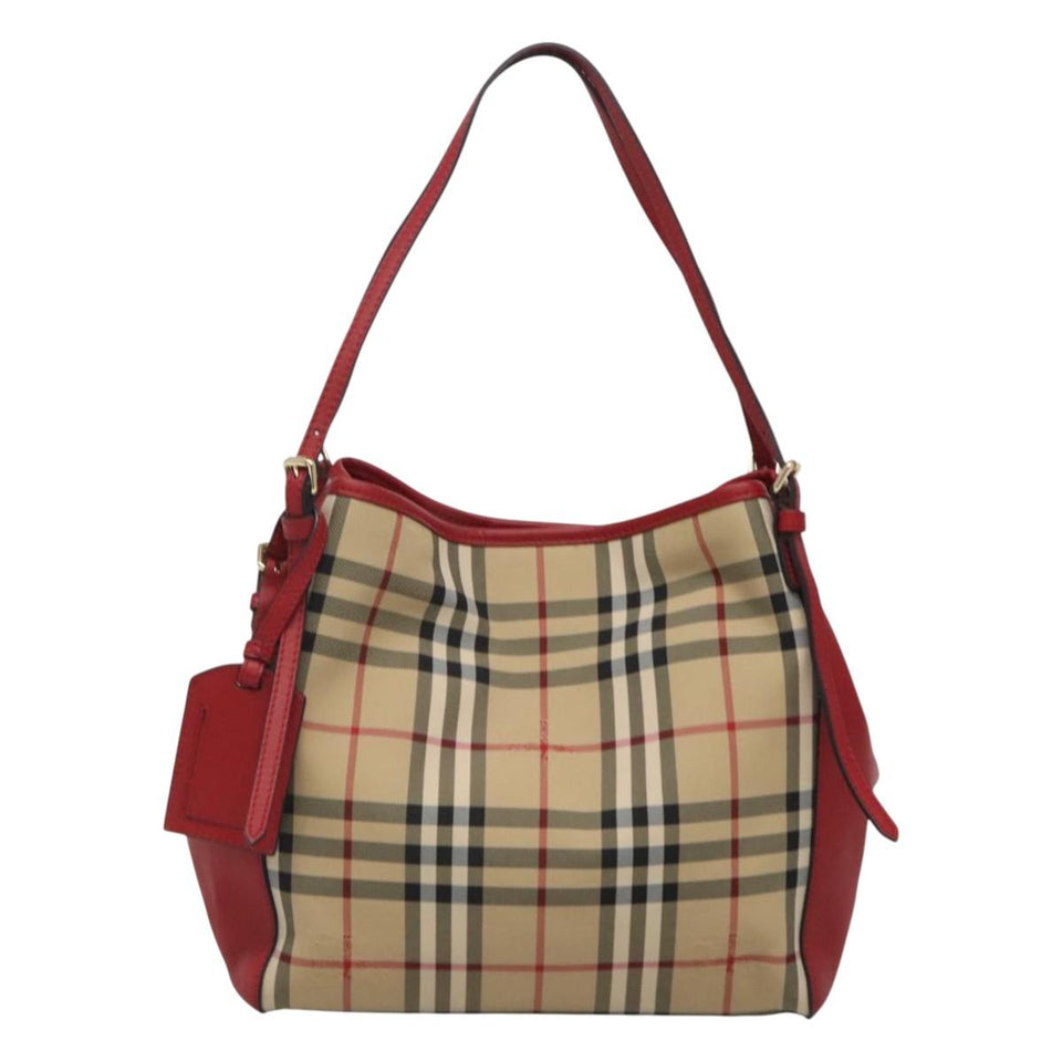 Burberry Nova Check Beige Nylon Shoulder Bag ( )