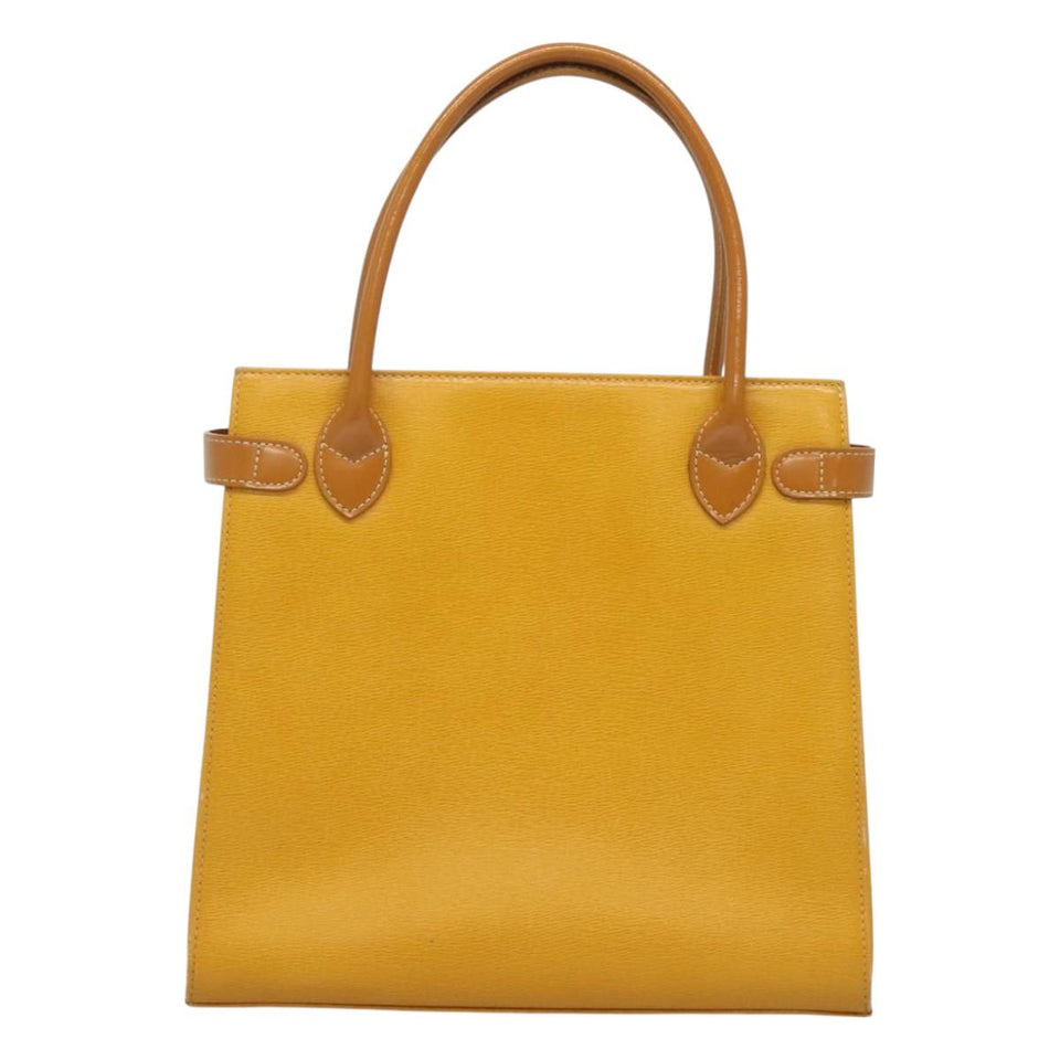 Burberry Nova Check Yellow Leather Handbag ( )