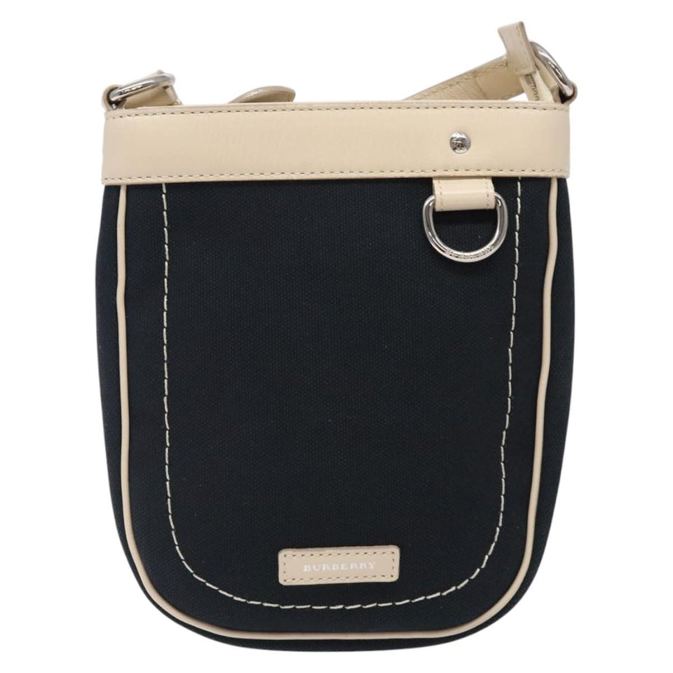 Burberry Nova Check Navy Canvas Shoulder Bag ( )