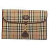Burberry Nova Check Beige Canvas Clutch Bag ( )