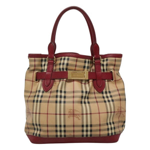 Burberry Haymarket Beige Canvas Handbag ( )
