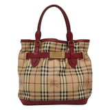 Burberry Haymarket Beige Canvas Handbag ( )