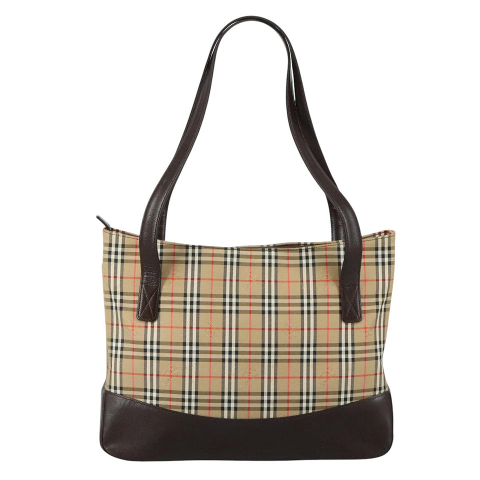 Burberry Nova Check Beige Canvas Shoulder Bag ( )