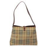 Burberry Nova Check Beige Canvas Shoulder Bag ( )