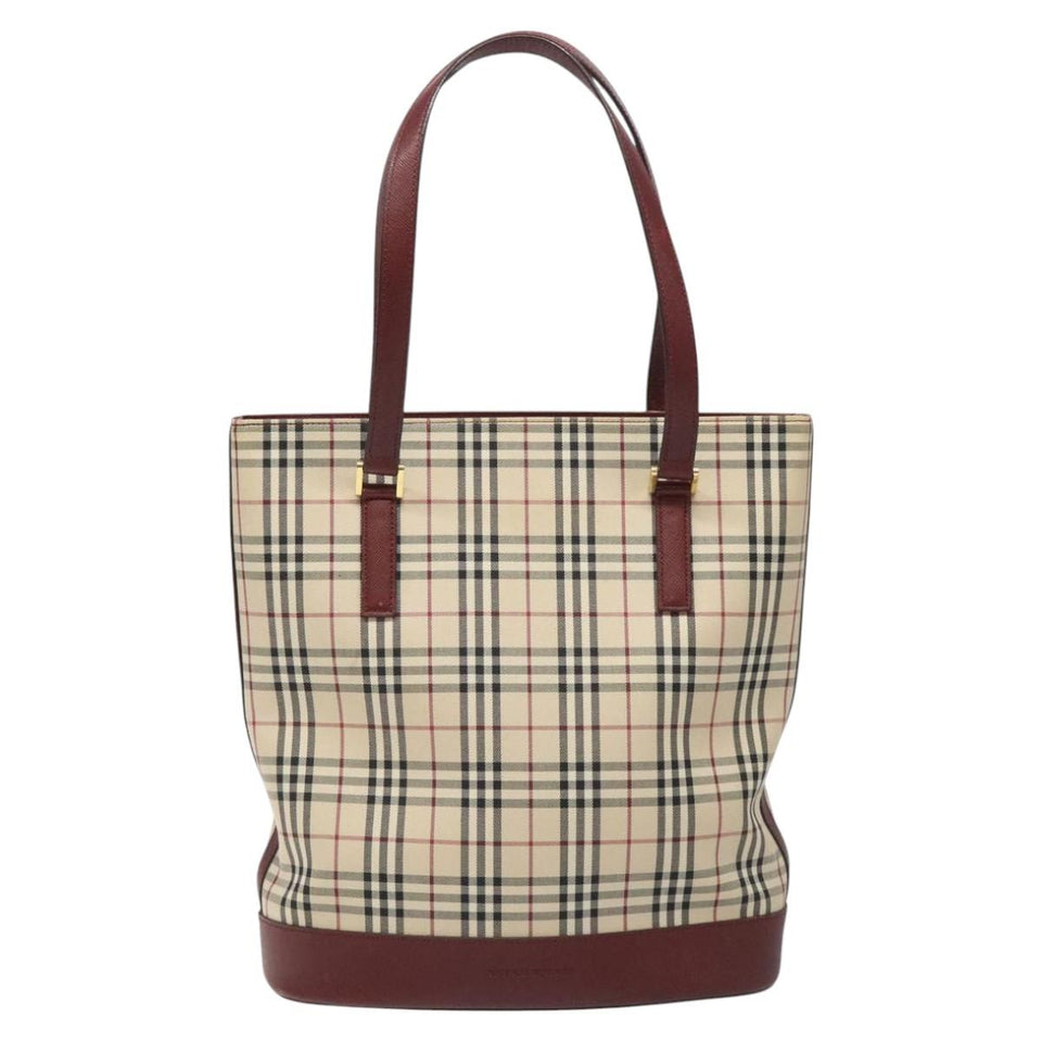 Burberry Nova Check Beige Canvas Tote Bag ( )