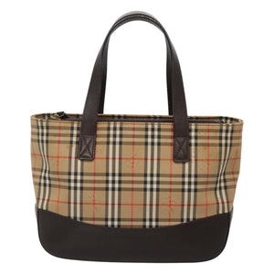 Burberry Nova Check Beige Canvas Handbag ( )