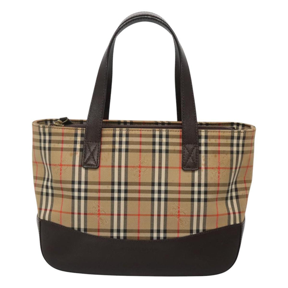 Burberry Nova Check Beige Canvas Handbag ( )