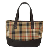 Burberry Nova Check Beige Canvas Handbag ( )