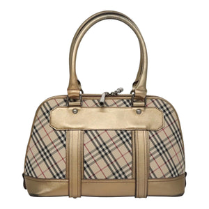 Burberry Nova Check Beige Canvas Handbag ( )