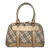 Burberry Nova Check Beige Canvas Handbag ( )