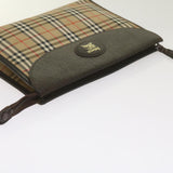 Burberry Nova Check Beige Canvas Clutch Bag ( )