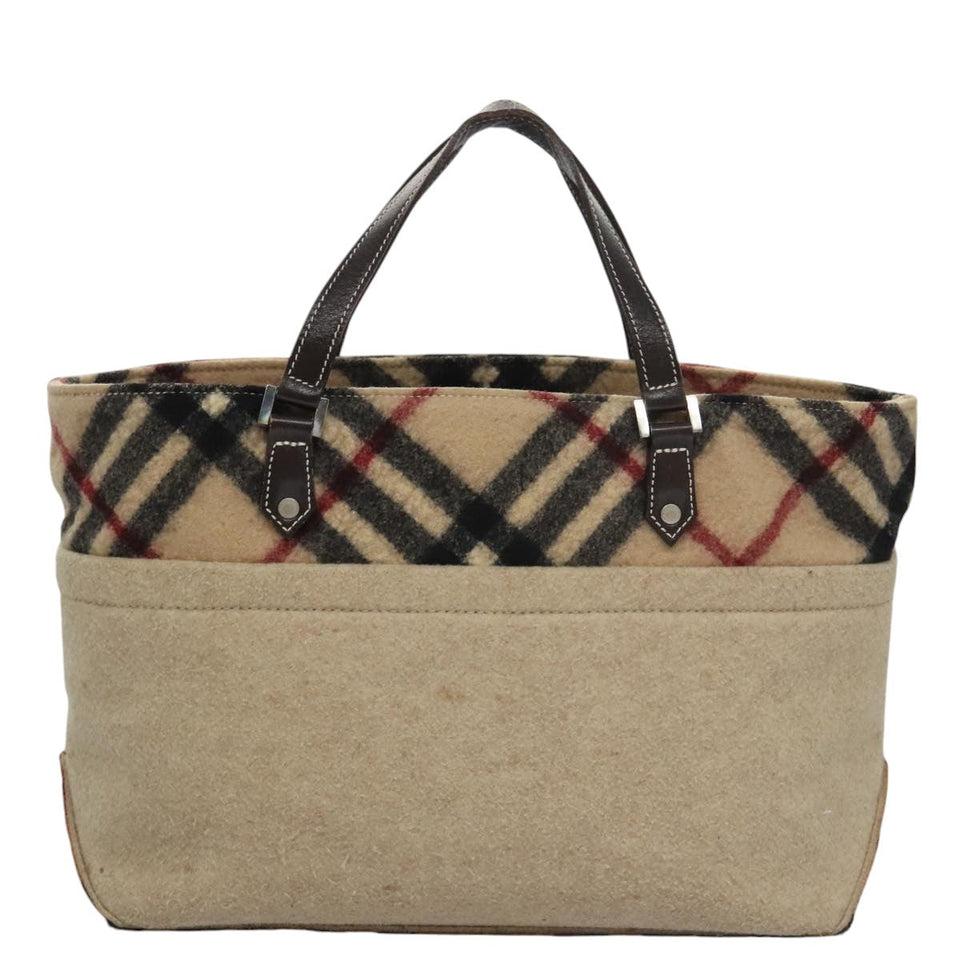 Burberry Nova Check Beige Canvas Handbag ( )