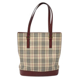 Burberry Nova Check Beige Canvas Tote Bag ( )